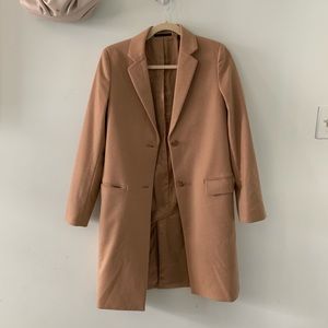 uniqlo camel / tan wool coat